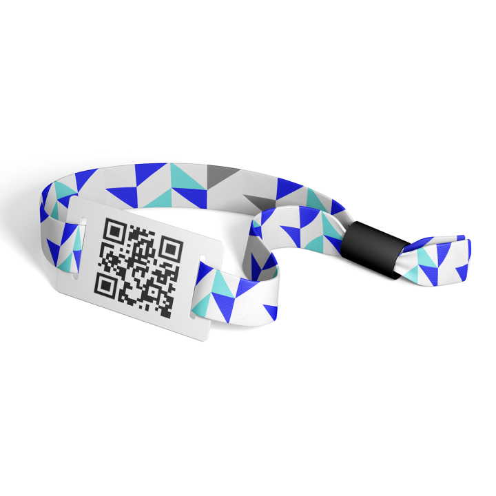 Polyester-Stoffarmbänder mit QR-Code