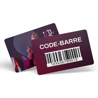 Personalisierte PVC-Karten 86x54 mm mit Barcode