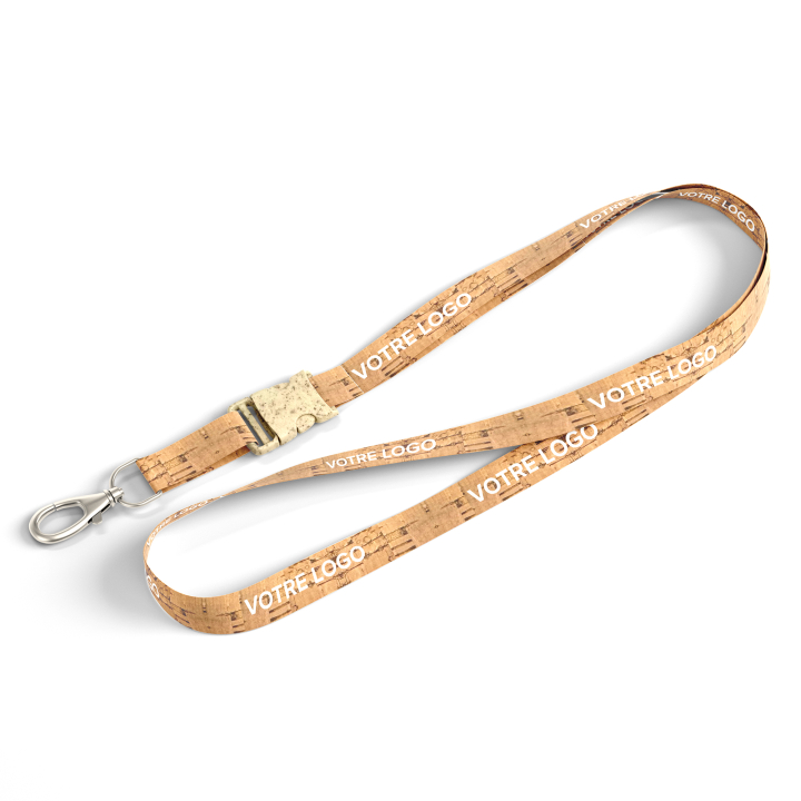 Kork-Lanyard mit abnehmbarem Clip