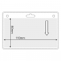 Horizontale Ausweishülle, Einlegergröße: 110 x 80 mm.